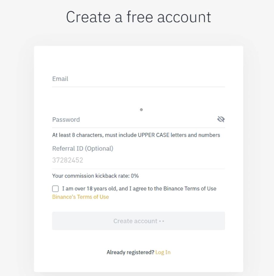 Create Free Account Binance